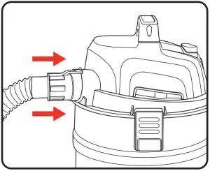 ozito WET & DRY VACUUM-- Connect the hose