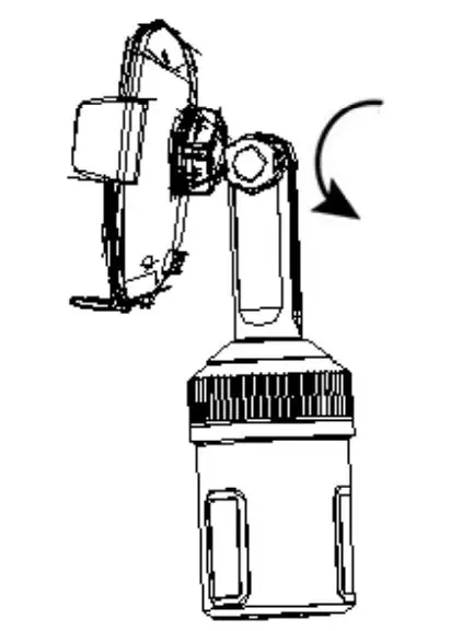 UGREEN Car Cup Holder Phone Mount - Loosen the Knob on the Mount by turning it counterclockwise as illustrated