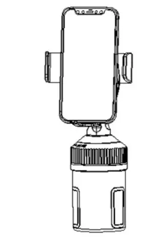 UGREEN Car Cup Holder Phone Mount - Place your cell phone onto the Charging surface as illustrated