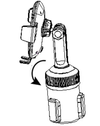UGREEN Car Cup Holder Phone Mount - Rotate the striped Circle counterclockwise to outspread the three Squares