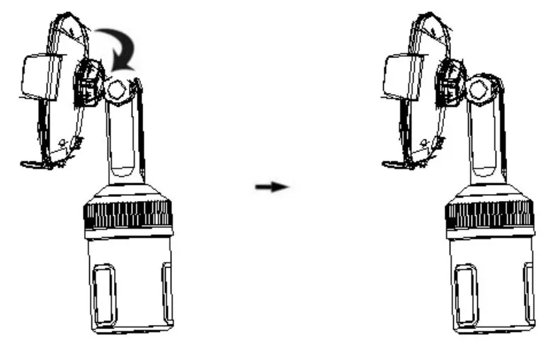 UGREEN Car Cup Holder Phone Mount - Tighten it by turning the Knob clockwise as illustrated