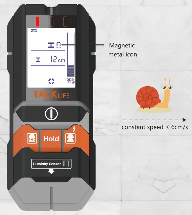 TACK LIFE Stud Finder DMS05 - Metal detection - Ferrous metal detection 2