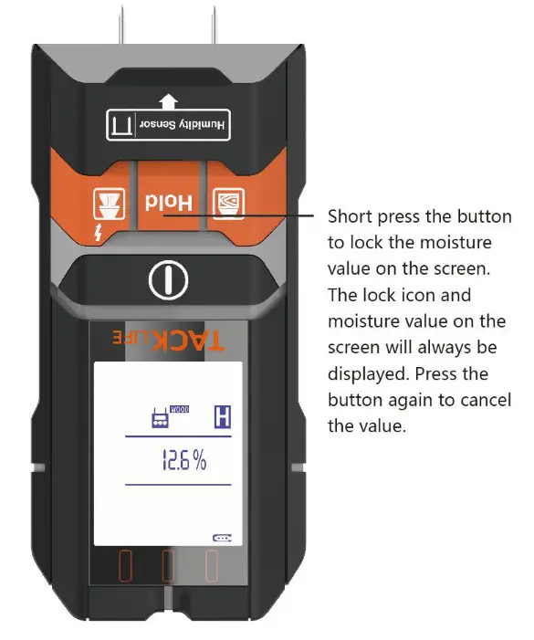 TACK LIFE Stud Finder DMS05 - Moisture Measurement 2