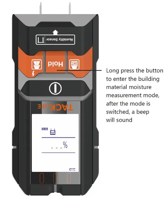 TACK LIFE Stud Finder DMS05 - Moisture Measurement 3