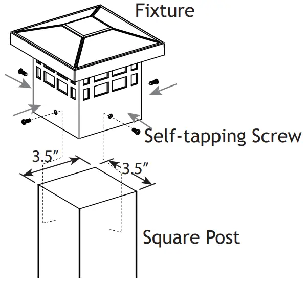 VSPL 1046 BBZ Low Voltage Landscape Lighting - Fixture to Post