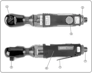 DRAPER 5295 1 2 Inch Square Drive Reversible Air Ratchet - YOUR AIR RATCHET