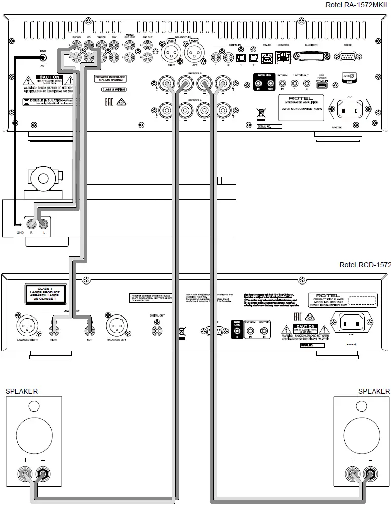 Analog Input and Speaker Output Connections