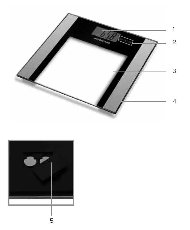 INVENTUM PW708ZW Electric Personal Bathroom Scale-1
