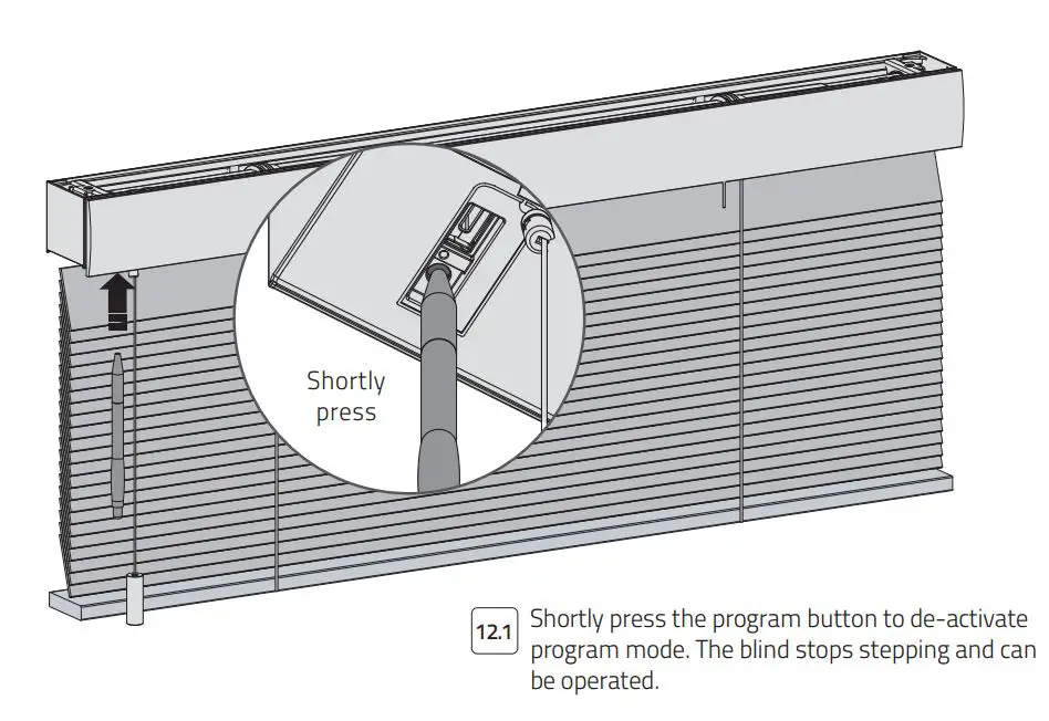 MOTION CM-06 Li-Ion Battery Powered Tube Motors With Pull and Remote User Manual - De-activate program mode