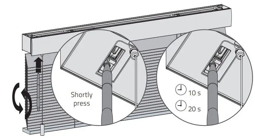 MOTION CM-06 Li-Ion Battery Powered Tube Motors With Pull and Remote User Manual - Reset the blind