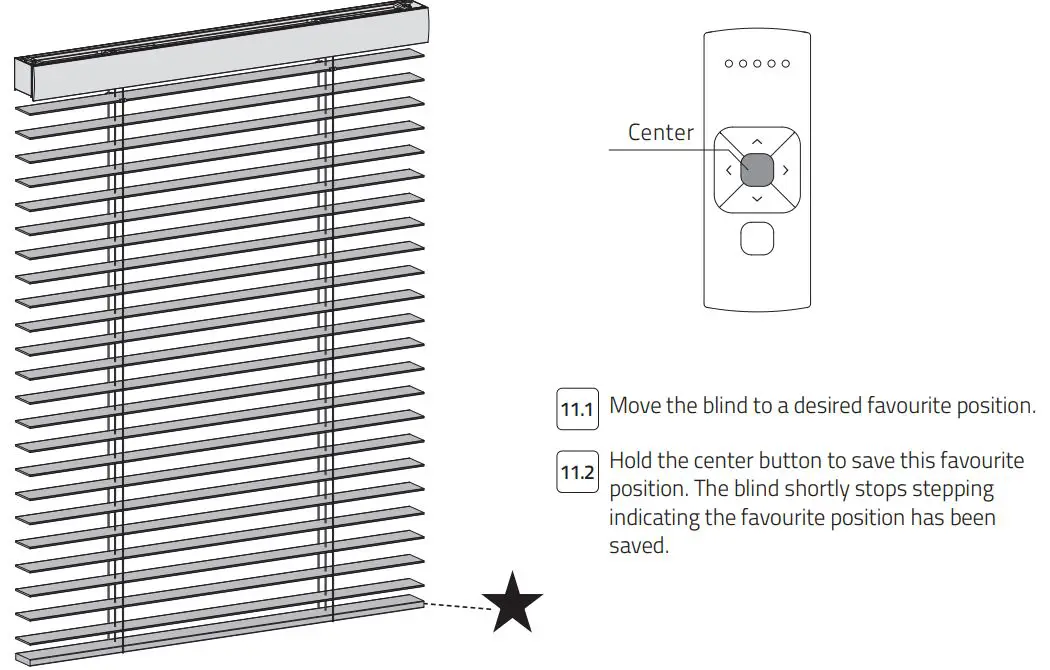 MOTION CM-06 Li-Ion Battery Powered Tube Motors With Pull and Remote User Manual - Set favourite position