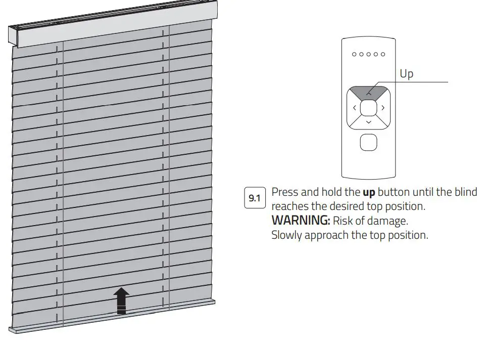 MOTION CM-06 Li-Ion Battery Powered Tube Motors With Pull and Remote User Manual - Set top position