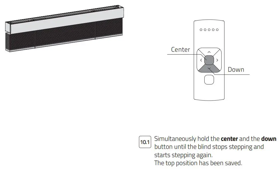 MOTION CM-06 Li-Ion Battery Powered Tube Motors With Pull and Remote User Manual - Set top position