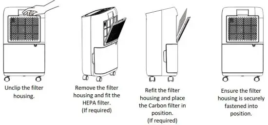 FIG 5 FITTING THE OPTIONAL FILTERS