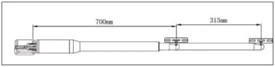 Configuration of Swing Gate Opener PKM-C01 Dimensions are in mm