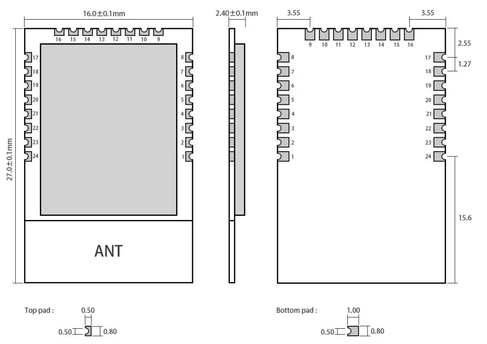 EBYTE E18-2G4Z27SP CC2530 2.4GHz 500mW ZigBee Wireless Module - fig 4