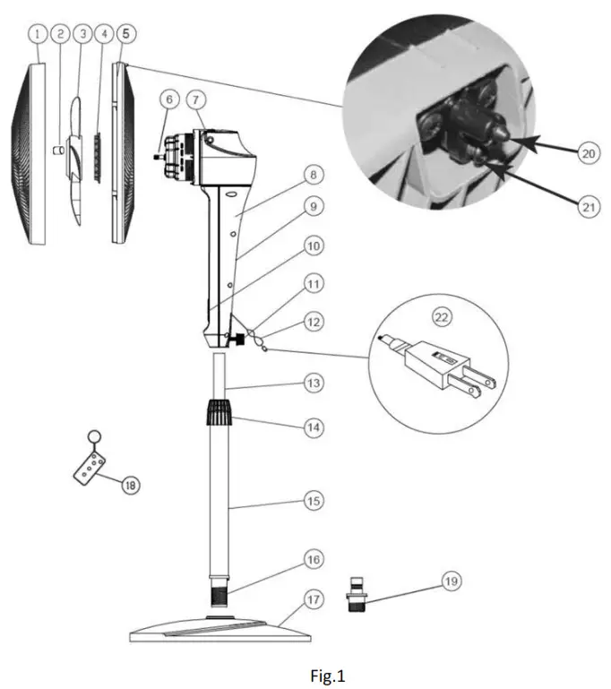16” Convertible Fan With Remote Control -- 02