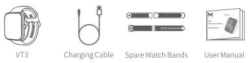 VIRMEE Smart Fitness Watch included