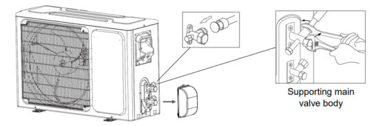 HESSAIRE H Series Ductless Mini-Split AC - Connect Refrigerant Piping To Outdoor Unit