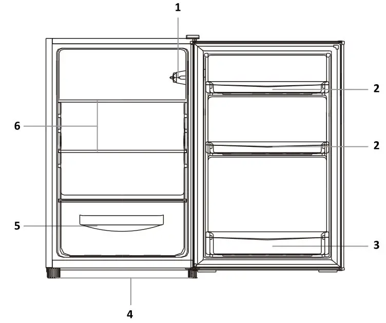 TOMADO TLT4801B Freestanding Refrigerator 91 Liters - PRODUCT DESCRIPTION