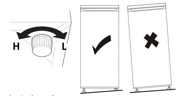 TOMADO TLT4801B Freestanding Refrigerator 91 Liters - USING THE APPLIANCE FOR THE FIRST TIME