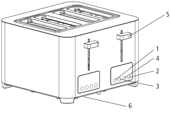 salton ET2084 4 Slice Digital Toaster - Carriage Control Lever