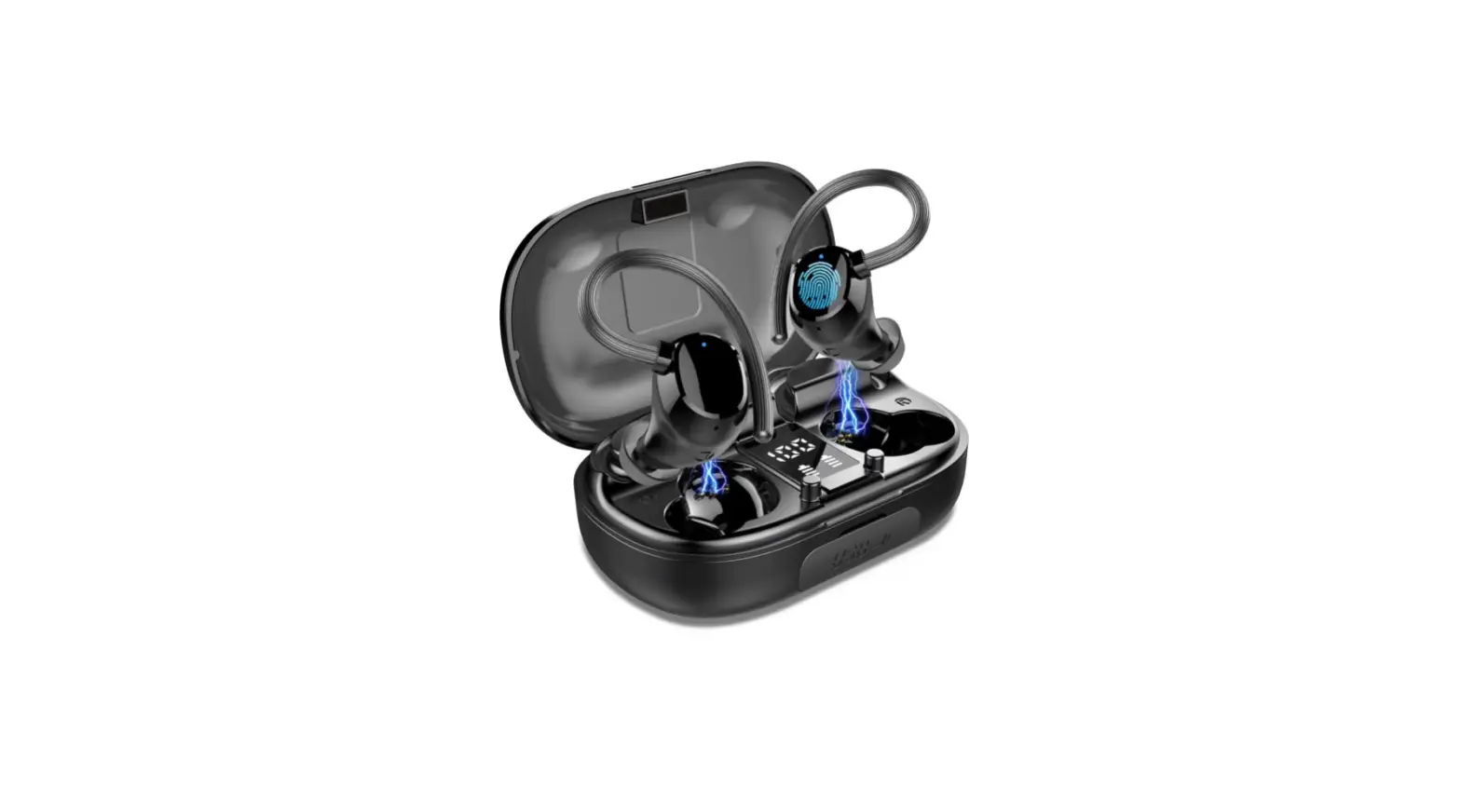 Donerton Ip7 Waterproof 100h Playtime Tws Earhooks-complete Features/instruction Guide