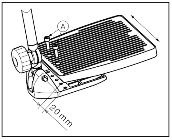 Depth of the footplate