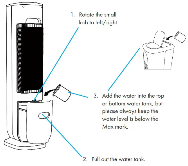 KLARSTEIN 10035830 Polar Tower Smart Air Cooler - OPERATION INSTRUCTIONS