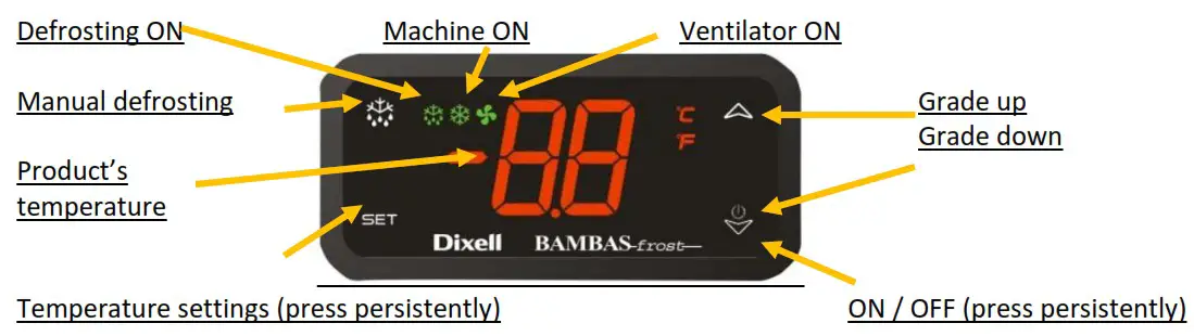 BAMBAS frost SZ7569T Temperature Controller - TEMPERATURE CONTROLLER OPERATION