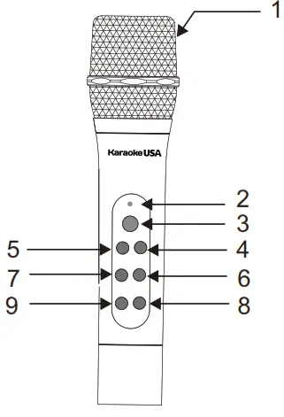 Karaoke USA WM906 Dual UHF Handheld Dynamic Wireless Microphone - Transmitter