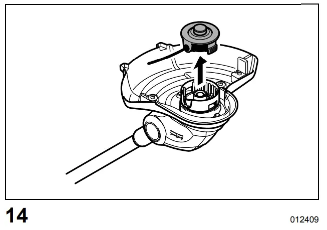 Removing the nylon cutting head