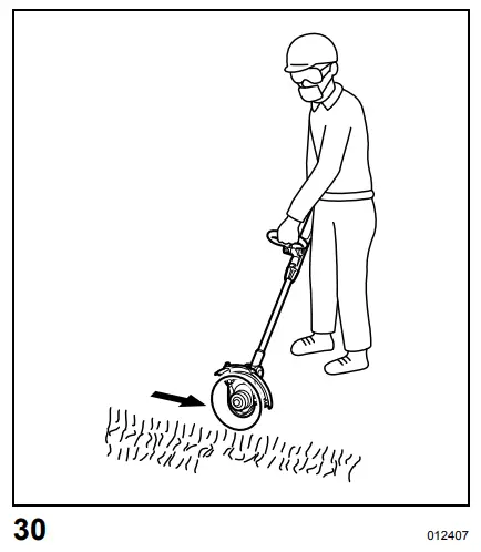 Move parallel to the edge