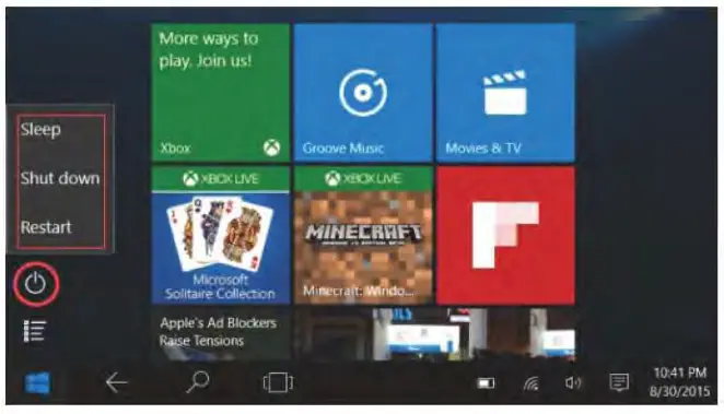 Shenzhen Jumper Technology EZBOOKX31 Portable Computer - Sleep, restart• nd Shut down