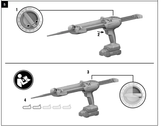 HILTI HDE 500-a22 CORDLESS ADHESIVE DISPENSER 5