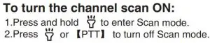 FIG 9 To turn the channel scan ON