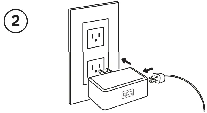 BLACK DECKER Indoor Wireless Remote ControLocate the battery2l