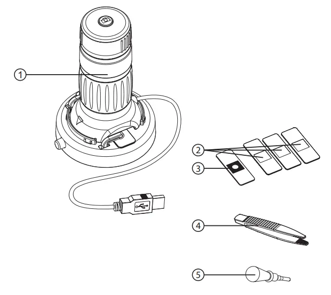CARSON zPix 300 Digital Microscope - contents
