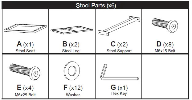 TDC USA INC 22475 7 Piece Wicker Bar Set-1