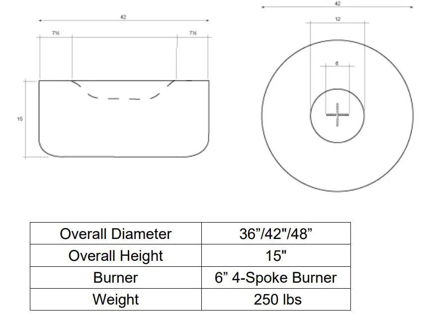 PRISM HARDSCAPES Modern Collection Fire Table Instruction Manual - GLOW