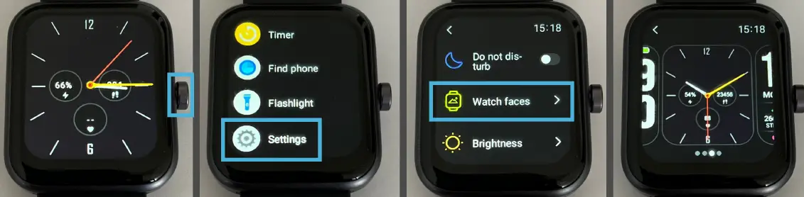 Switching Watch Dial Interface