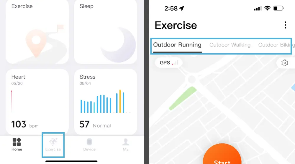 Recording Exercise Behaviors