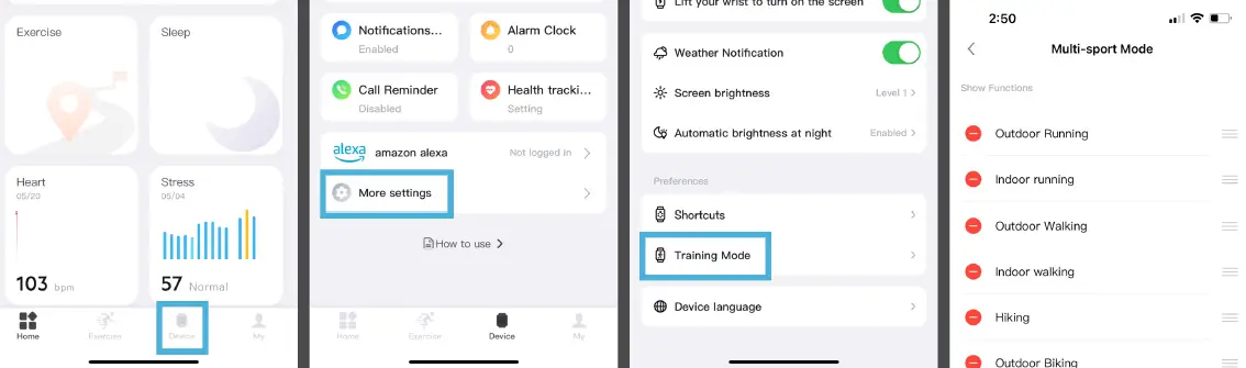 Restoring Exercise Functions