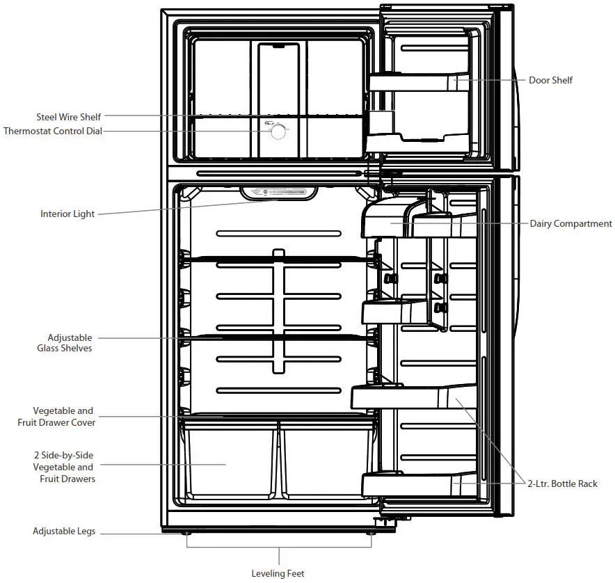 Midea Refrigerator Freezer- PRODUCT OVERVIEW