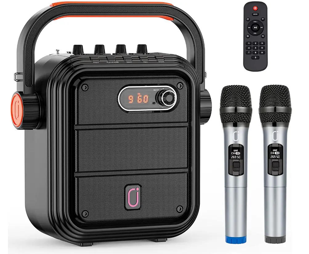 JYX-2-UHF-Karaoke-Machine-Wireless-Microphones-Imgg