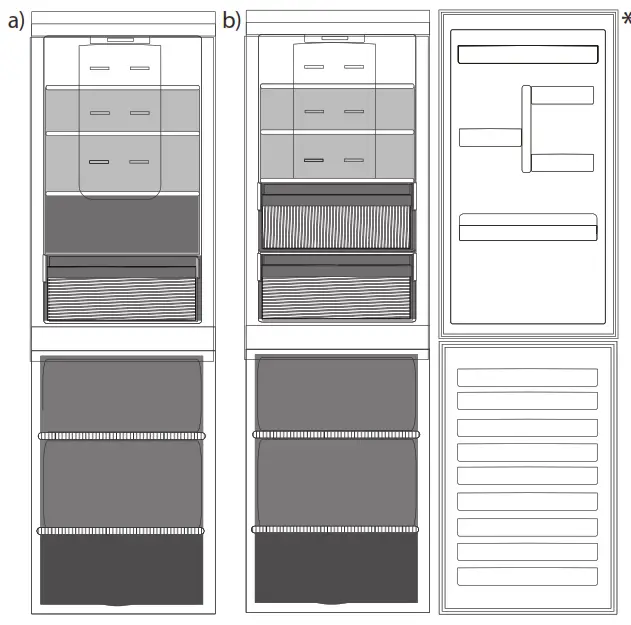 Hotpoint H7X 93T SK Freestanding Fridge Freezer - FRESH FOOD