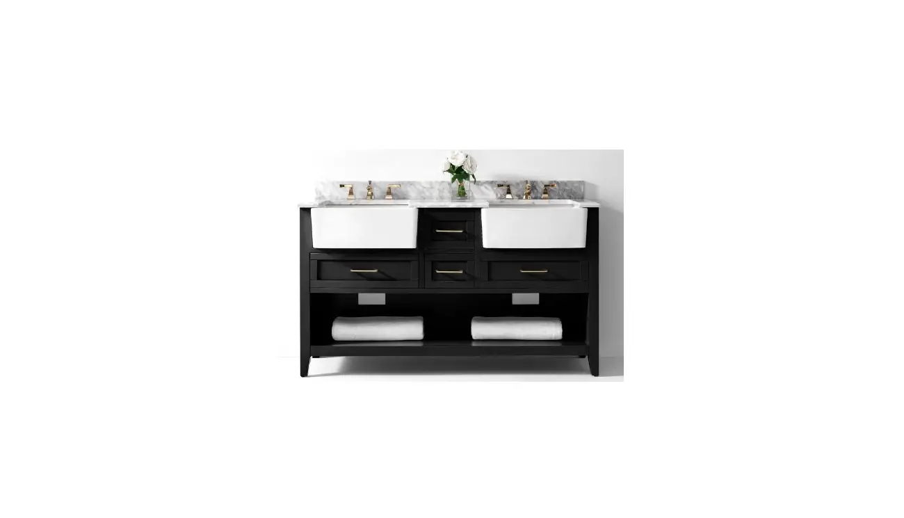 Ancerre Designs Vts-hayley-60 60 Inch Hayley Bathroom Vanity Double Sink Cabinet Set User Manual