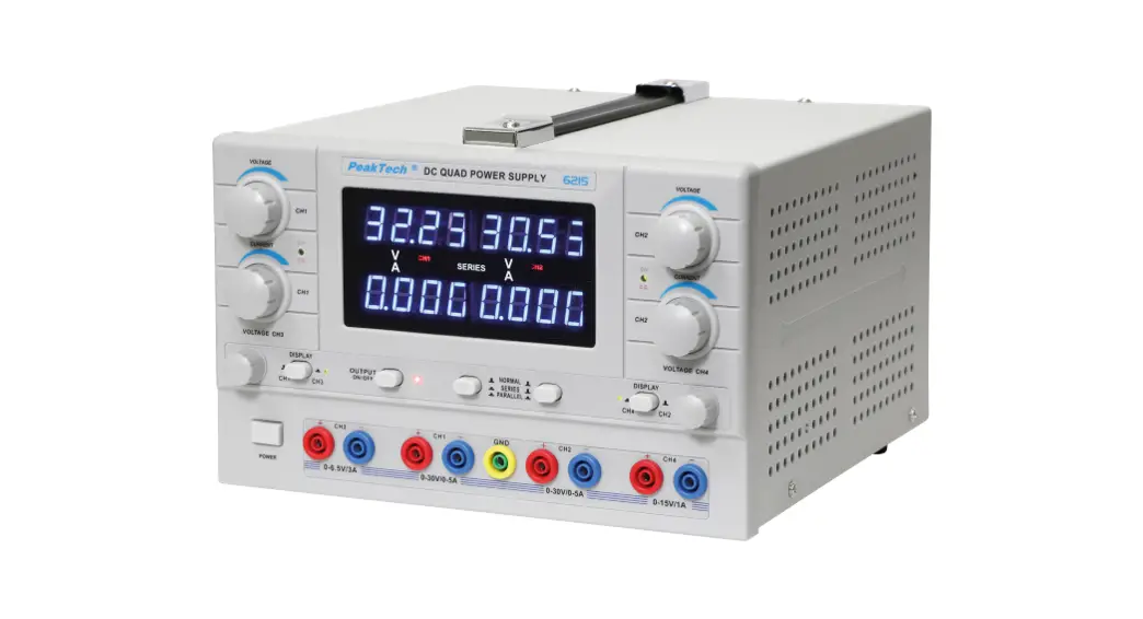 Peaktech 6215 Regulated 4 Channel Laboratory Power Supply User Manual Peaktech 6215 Regulated 4 Channel Laboratory Power Supply User Manual