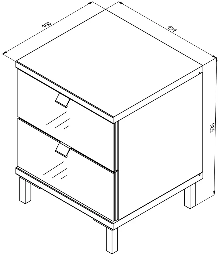 FORMA IDEALE MARBELLA NO2F Bedside Table - Fig 2