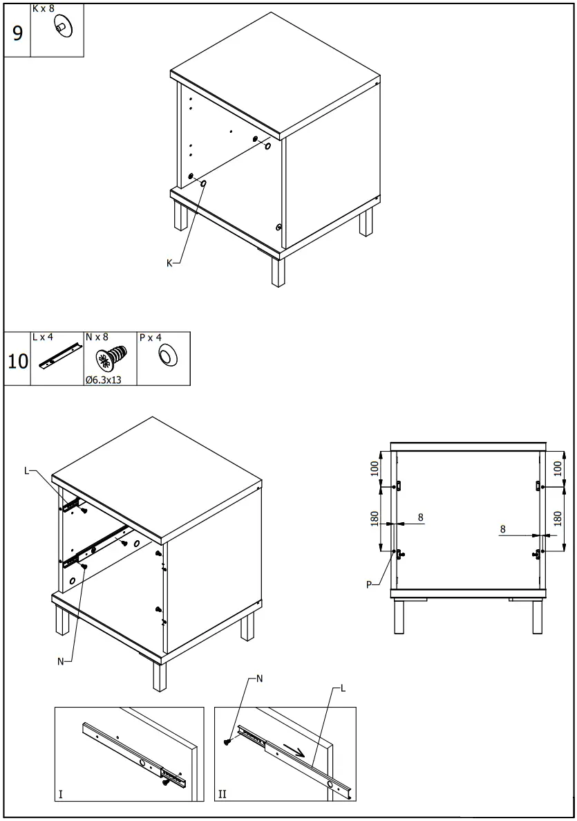 FORMA IDEALE MARBELLA NO2F Bedside Table - Fig 7